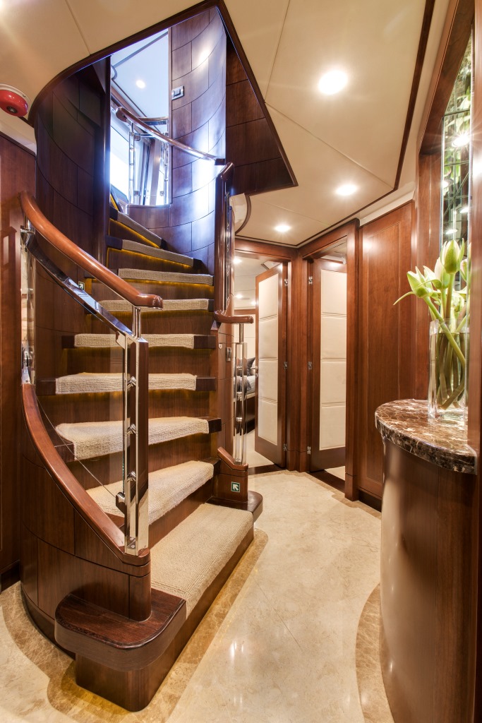 Stairs Image Gallery – Luxury Yacht Browser | by CHARTERWORLD